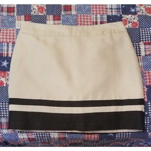 The LOFT Cream & Navy Skirt